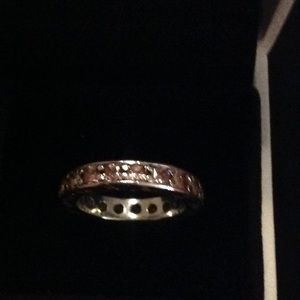 Pandora infinity ring pink cz